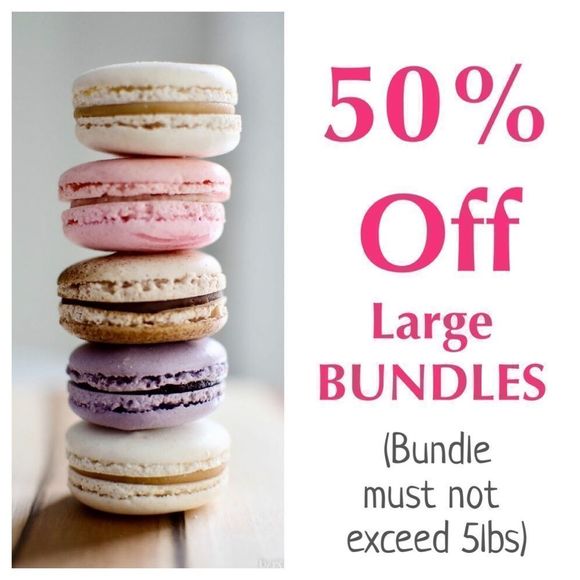 50% OFF 4pc or LARGER Bundles, under 5lbs! YAY! 💗 - Picture 2 of 4